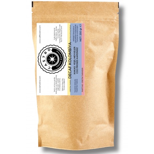 Castro DeCaf Kolombiya %100 Arabica (CO2 Process) Kafeinsiz Kahve 250 Gr.